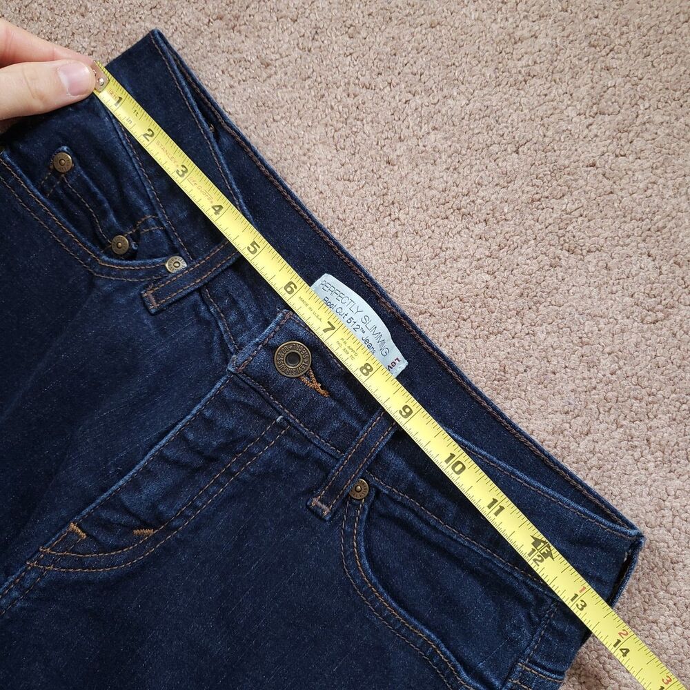 Vintage Y2k Levi's 512 Perfectly Slimming Boot Cut Jeans Dark Wash Size 6 S - Picture 6 of 11